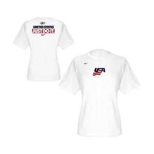  Team USA Hockey 06 Just Do It Womens Short Sleeve T Shirt   USA 