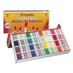 Crayola Markers with Conical Tips, Nonwashable, 16 Colors, Box of 256