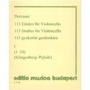  Dotzauer 113 Etudes, Vol. 1, Nos. 1 34/Pejtsik Budapest 