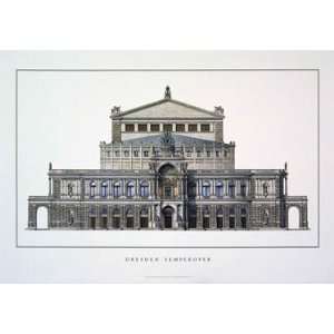 Semperoper (Large) Offset Lithograph. by Dresden. Best Quality Art 