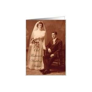  Wedding Wishes  Vintage Couple Card Health & Personal 