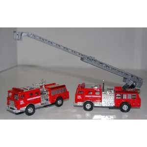   Set of Two Diecast Fire Truck Engine Pull Back Go 5 New Toys & Games