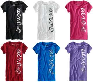 Aeropostale SHIMMER T shirt Tee top XS,S,M,L,XL,XXL  