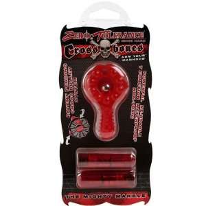 Evolved Novelties Cross Bones Mighty Marble Double Vibrating Ring, Red