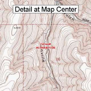  USGS Topographic Quadrangle Map   Zumwalt, Washington 