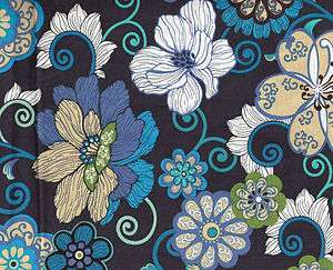 Remnants from Mod Floral Blue Bradley Napkin crafting  