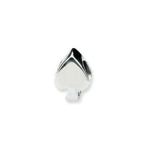  Sterling Silver Spade Shaped Charm Jewelry
