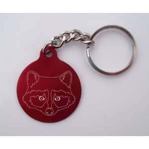  Laser Etched Raccoon Key Chain