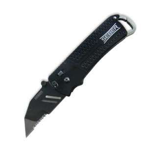  Seber Utility Knife   Ratchet   Black Aluminum