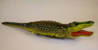 Tin Litho Jungle Pete Alligator Crocodile Automatic Toy  
