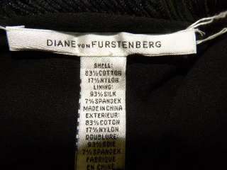 Diane Von Furstenberg Black Cotton Funky Skirt S/M  