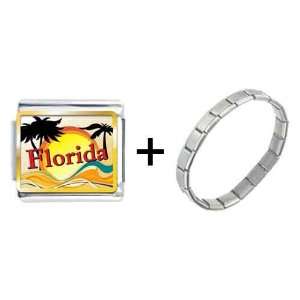  Gold Plated Travel & Culture Florida Photo Italian Charms 