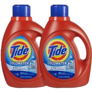 Tide Coldwater 2x Concentrated HE Liquid Detergent, Fresh 