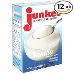 Junket Vanilla Rennet Custard, 1.5 Ounce Boxes (Pack of 12)