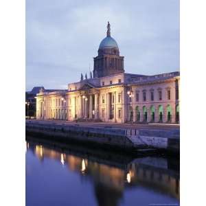  Custom House on Liffey River in Dublin, Ireland Stretched 