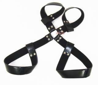   Faux Leather Wrist or Ankle Hog tied Cuffs Restraints (H9460B)  