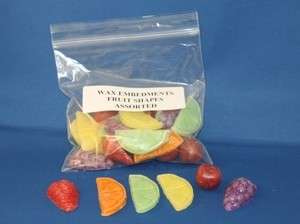 Fruit Shapes  Wax Embeds for Gel Candles 30 Assorted pieces Holiday 