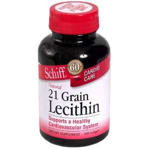  Schiff Natural 21 Grain Lecithin, Softgels, 100 softgels 