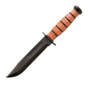 USN Fighting/Utility Knife Leather Handle Leather Sheath 