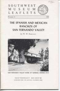 Spanish and Mexican Ranchos of San Fernando Valley  