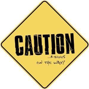   CAUTION  RIGGS ON THE WAY  CROSSING SIGN