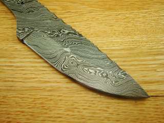 Custom Damascus Knife Knifemaking Drop Point Blank Great File Work 