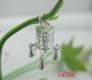1pc wind chime 925 sterling silver charm Necklace earring pendant 