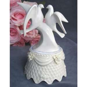 Dove Cake Topper With Porcelain Base 