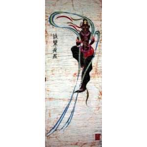 Chinese Hand Painting Batik Tapestry Dunhuang Dance 