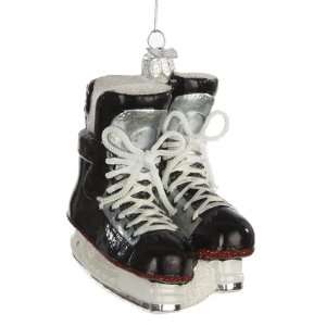   Inch Noble Gems Glass Ice Hockey Skates Ornament
