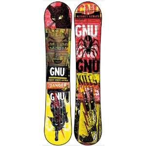  GNU Street Series Danger Graphic BTX Snowboard  157cm Red 