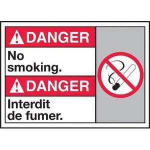  DANGER NO SMOKING (W/GRAPHIC) Sign   10 x 14 Plastic 