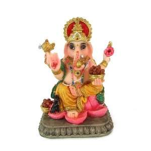  Colorful Polyresin Statue of Indian Hindu God Ganesh, 4 