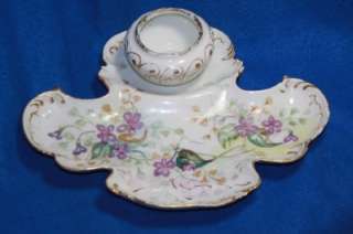 Vintage D & C France Limoges Porcelain Inkwell Tray  