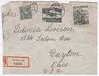 Czechoslovakia to US Dayton Oiho 1939 Registered Cover