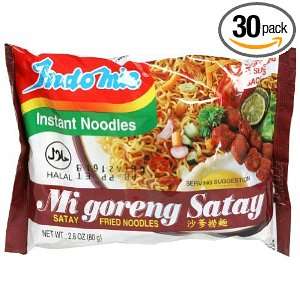 Indomie Fried Noodle, Satay, 2.82 Ounce (Pack of 30)  