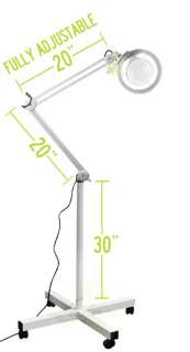   Adjustable MAGNIFYING LAMP BEAUTY Mag Light SALON FACIAL w/ Wheels