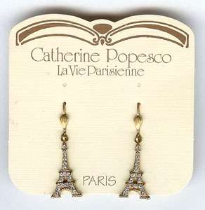 French EIFFEL TOWER Earrings GOLD Catherine POPESCO New  