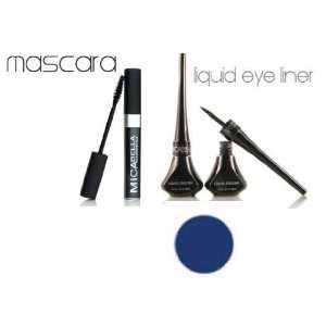  Micabella Mineral Make Up Glamorous Eyes Black Mascara & Dark 