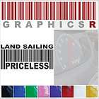   White 8 Barcode UPC Priceless Land Sailing Sand Yachting Sail A715