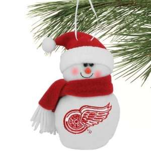  Detroit Red Wings Plush Snowman Ornament (Set of 3 