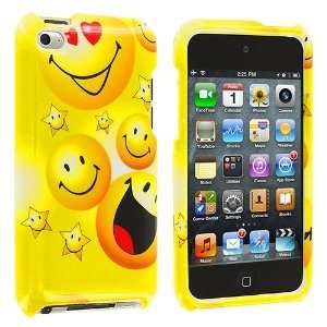 Yellow Smiley Face Design Crystal Hard Skin Case Cover New for iPod 
