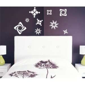   Shapes Decal Sticker Wall Graphic Vintage Retro Room Design Elements