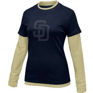  Nike San Diego Padres Ladies Navy Blue Gold Double Layer 