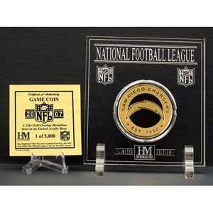   Mint San Diego Chargers 24Kt Gold Game Coin