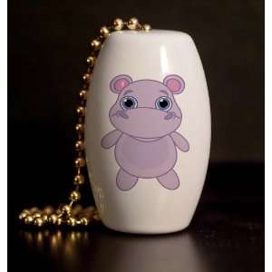  Cute Little Hippo Porcelain Fan / Light Pull