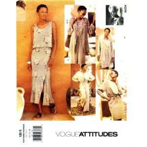  Vogue 1811 Sewing Pattern Adri Jacket Top Skirt Pants Size 