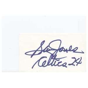 SAM JONES Signed Index Card In Person