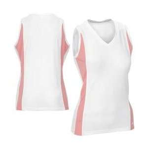  RUSSELL ATHLETIC RPM V neck Muscle Tee Womens   White 