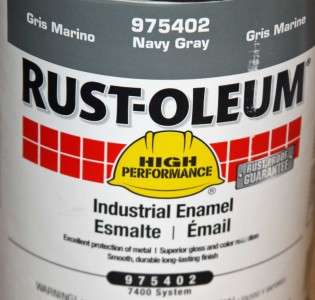 RustOleum Gal Ind Enamel Paint Navy Gray Stops Rust Indoor Outdoor 